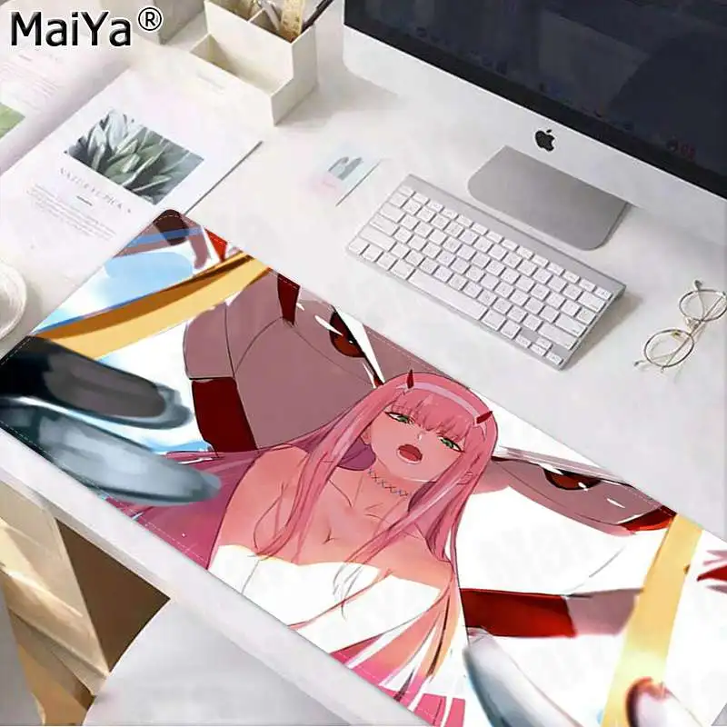 Maiya My Favorite Anime Darling in the FranXX ноутбук коврик для мыши большой коврик для мыши клавиатуры коврик - Цвет: Lock Edge 30x80cm