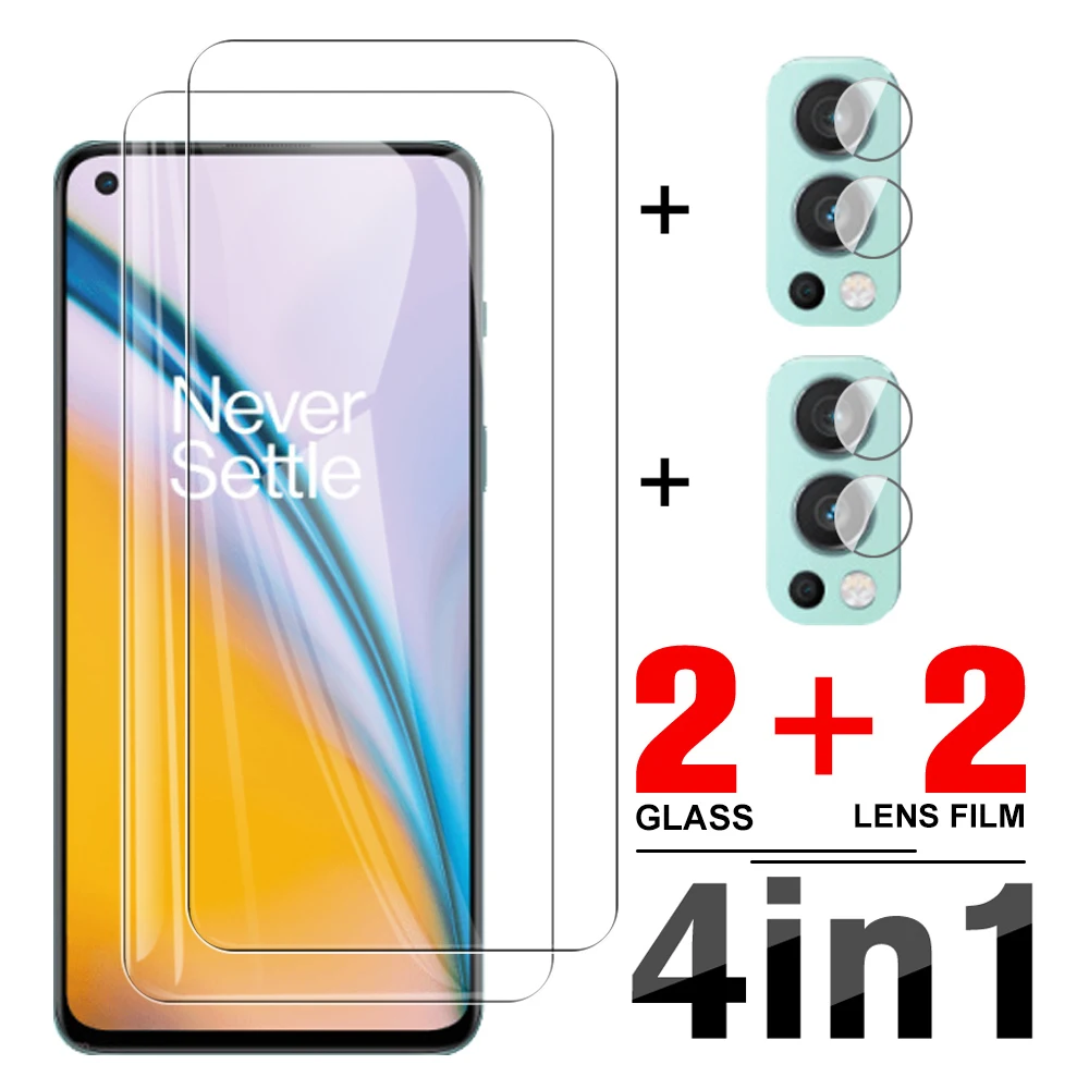 

4in1 9H Tempered Glass For OnePlus Nord 2 5G Screen Proector For 1+ Nord2 5G One Plus Nord CE N10 5G N100 Camera Protective Film