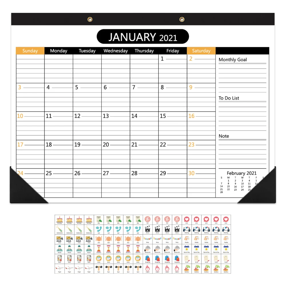 

STOBOK 2021-2022 Desk Calendar 2 Years Monthly Planner Runs from January 1, 2021 to 31, 2022 Desk/Wall Calendar for Organizing &