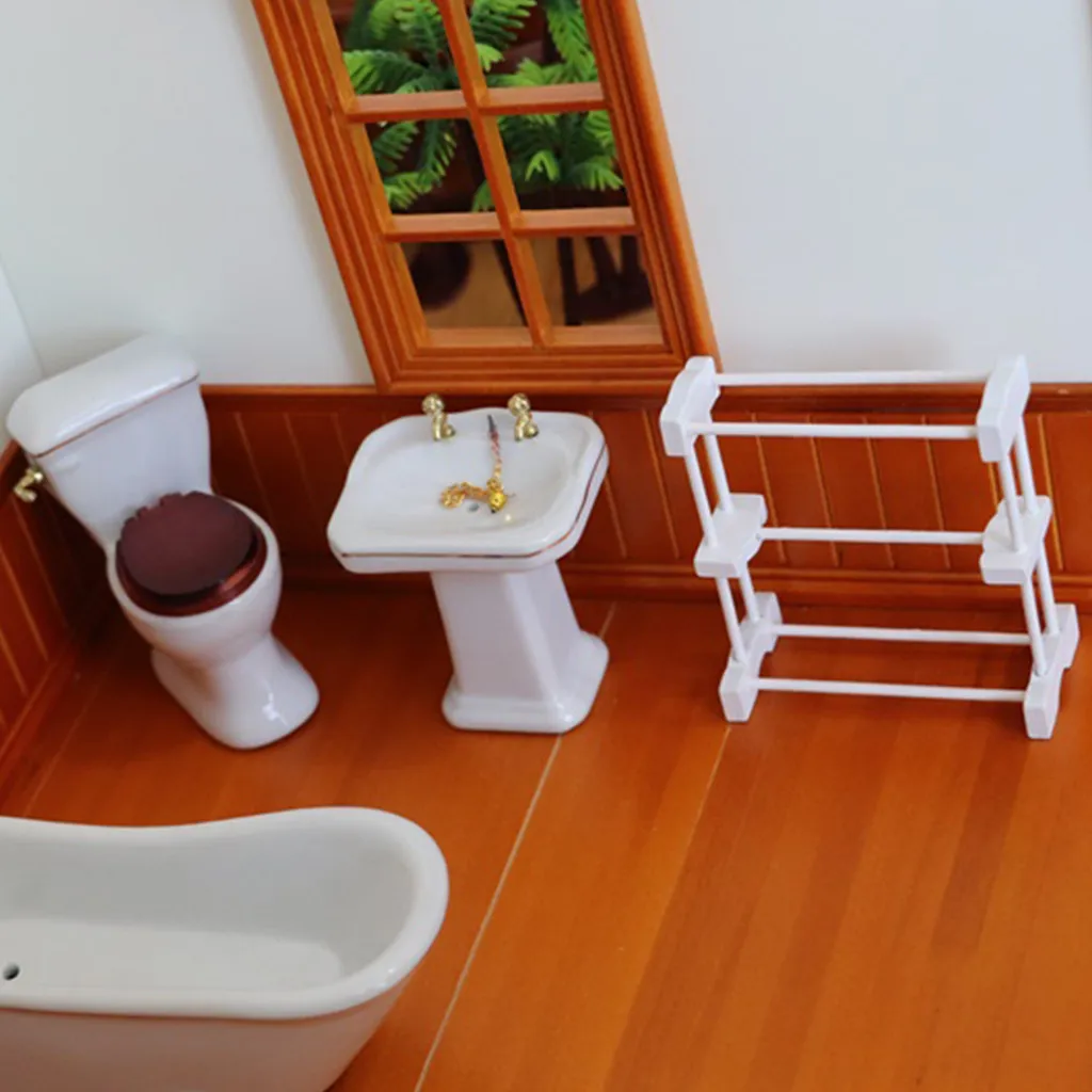 Сцена украшение вешалка для полотенец 1:12 миниатюрная мебель кукольного дома