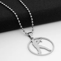 30 stainless steel anime game cs sign charm necklace go counter strike logo symbol round global offensive pendant gift jewelry