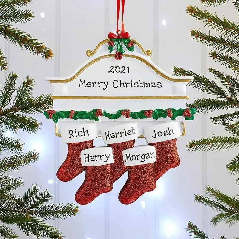 

1pc Christmas Socks Listing Christmas Creative Decorations Christmas Pendant Crafts Cute Decoration Resin Home I2I2