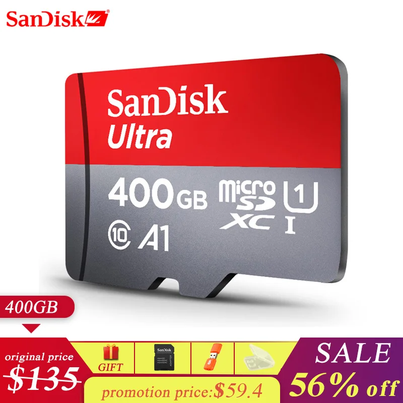 SanDisk A1 слот для карт памяти micro sd карты памяти class 10 SDXC ультра SDHC 400 Гб 100 МБ/с. UHS-I карты micro sd