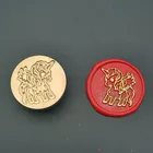 Воск с милым единорогом, изысканная краска, деревянная ручка, DIY старинная печать в стиле ретро, персонализированная печать воск высокого качества