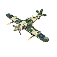 military series world war ii spitfire fighter diy model equipment accessories boy collection gift building blocks bricks toys