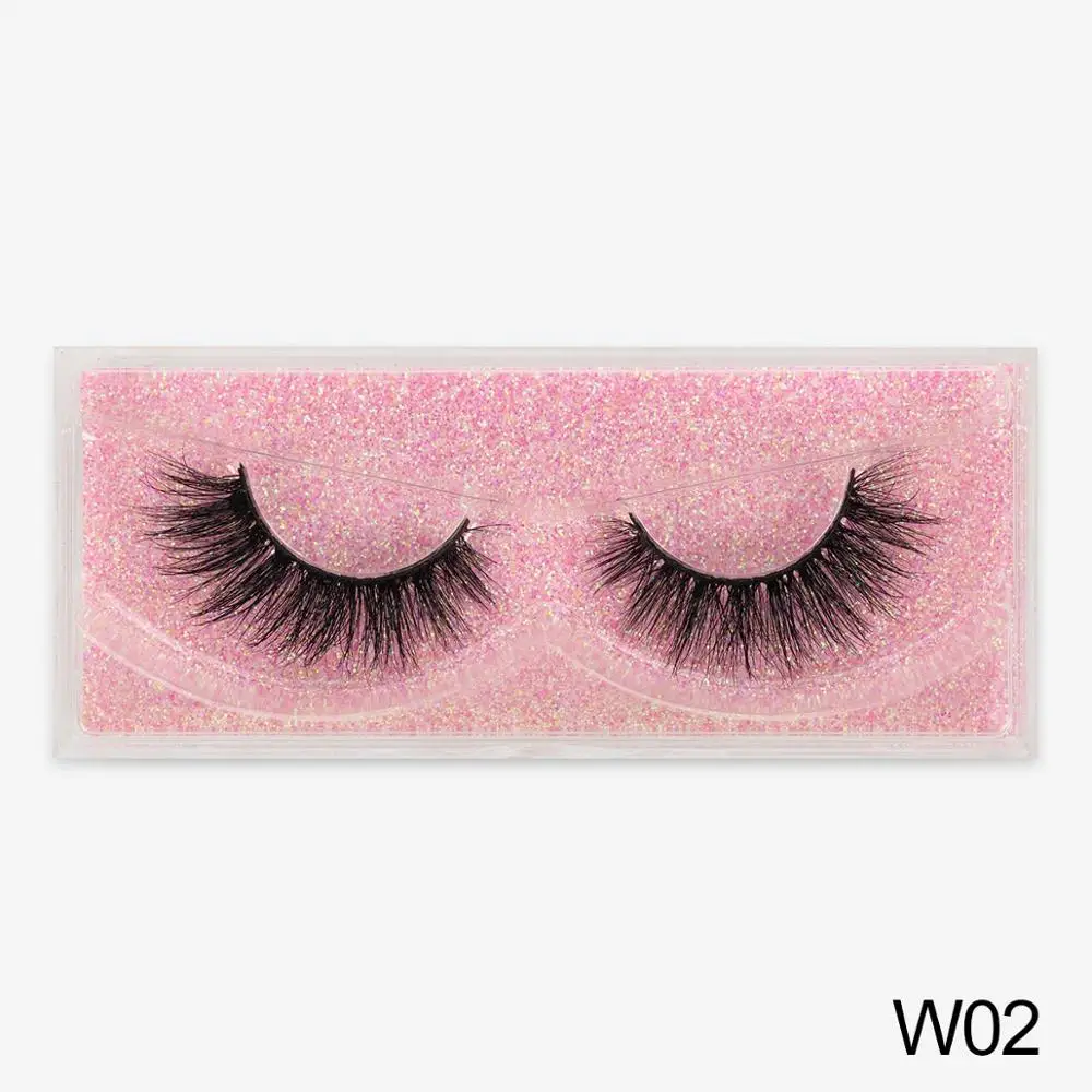 W02 DYSILK норковые ресницы 3D норковые ресницы безжалостные ресницы ручной работы многоразовые натуральные ресницы Популярные Накладные ресницы для макияжа - Цвет: W02
