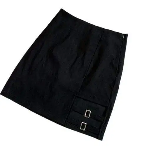 Женская готическая Черная мини юбка с боковыми лямками S012|Женские юбки| |