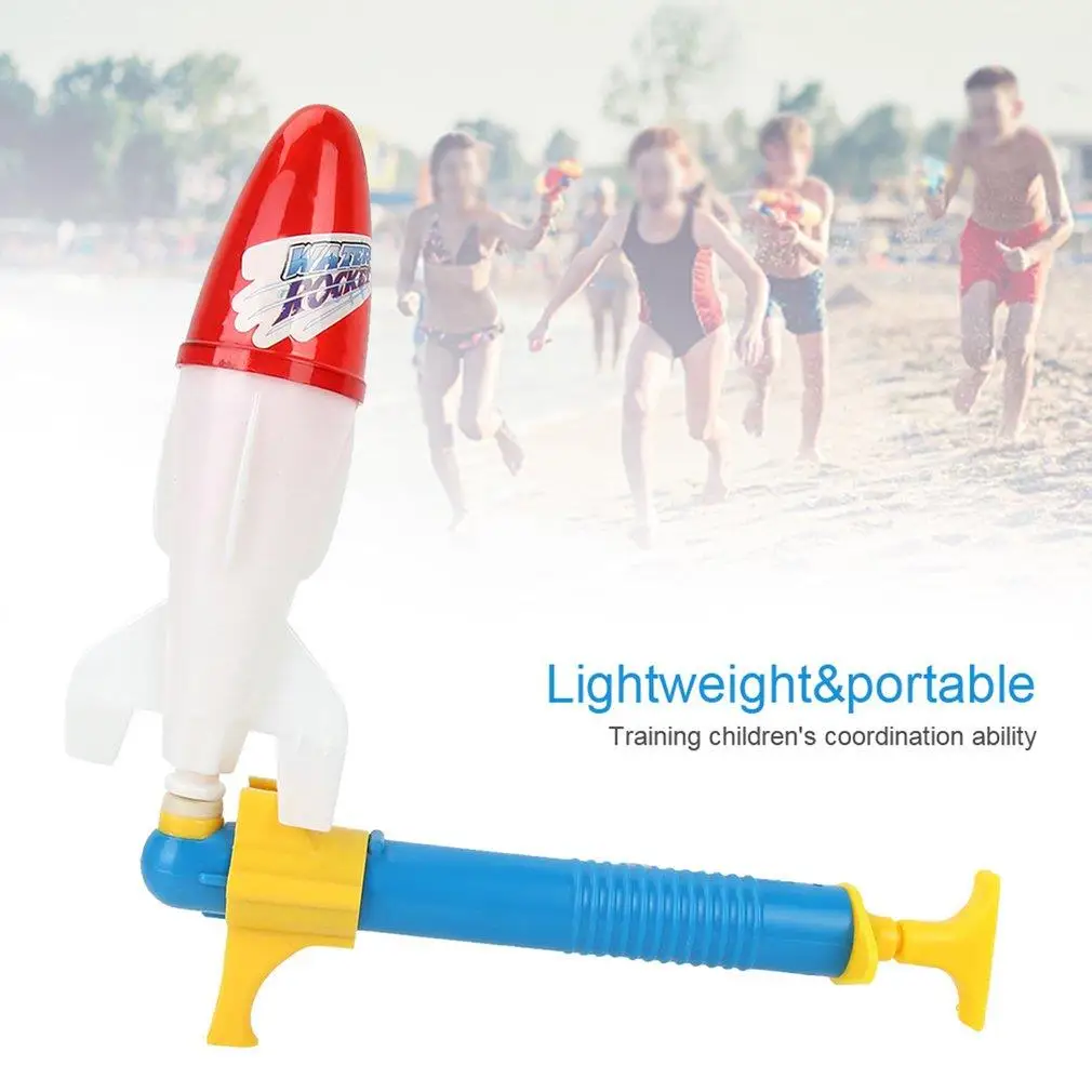 

Summer Outdoor Kids Water Powered Space Rocket Swimming Pool Toys Children Gift Plastic Ejector Pool Toy