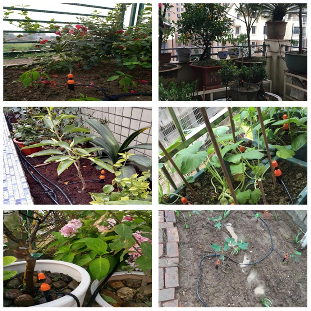 

149Pcs Garden Irrigation System 15m Plant Watering Kit Water Saving System Adjustable Nozzle Drippers for Greenhouse Patio
