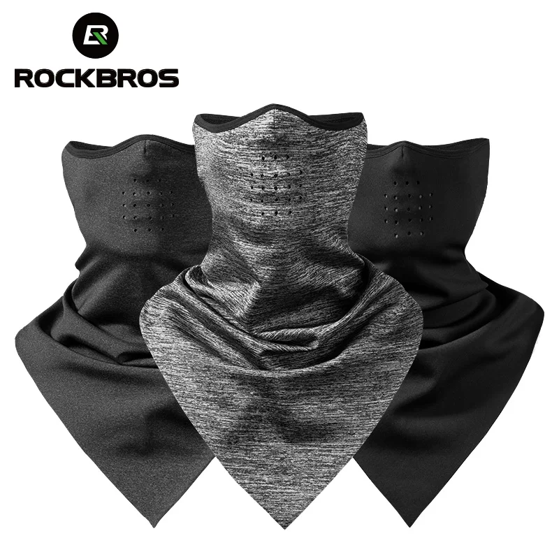 Зимняя ветрозащитная Лыжная маска-шарф ROCKBROS теплая флисовая термальная дышащая