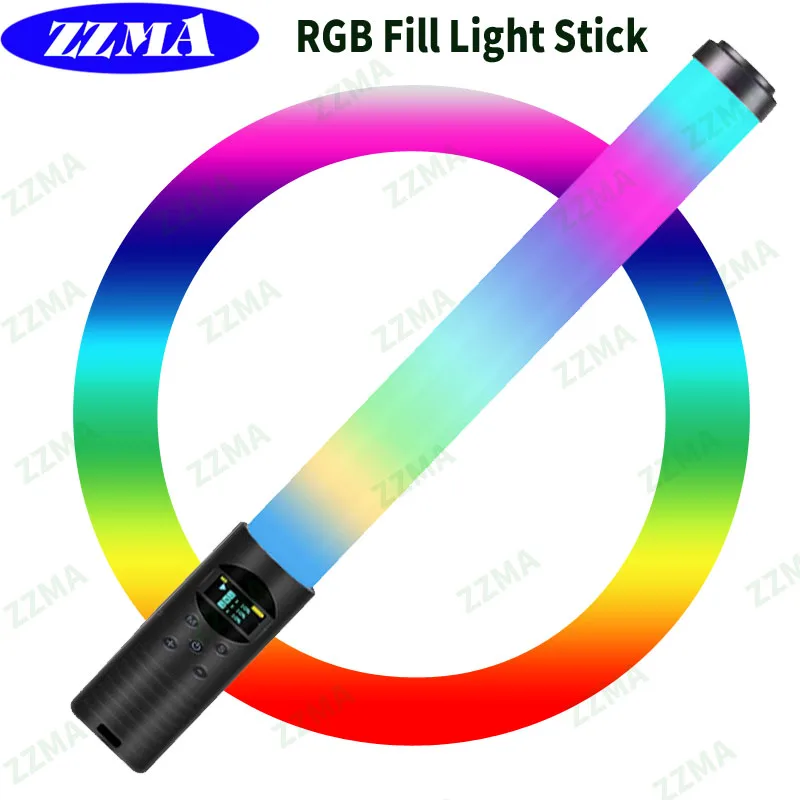 

Handheld RGB LED Fill Light Stick Video Ring Light LED Flash Lights Stick Photography Studio Lamp Streaming Lighting For Tik tok