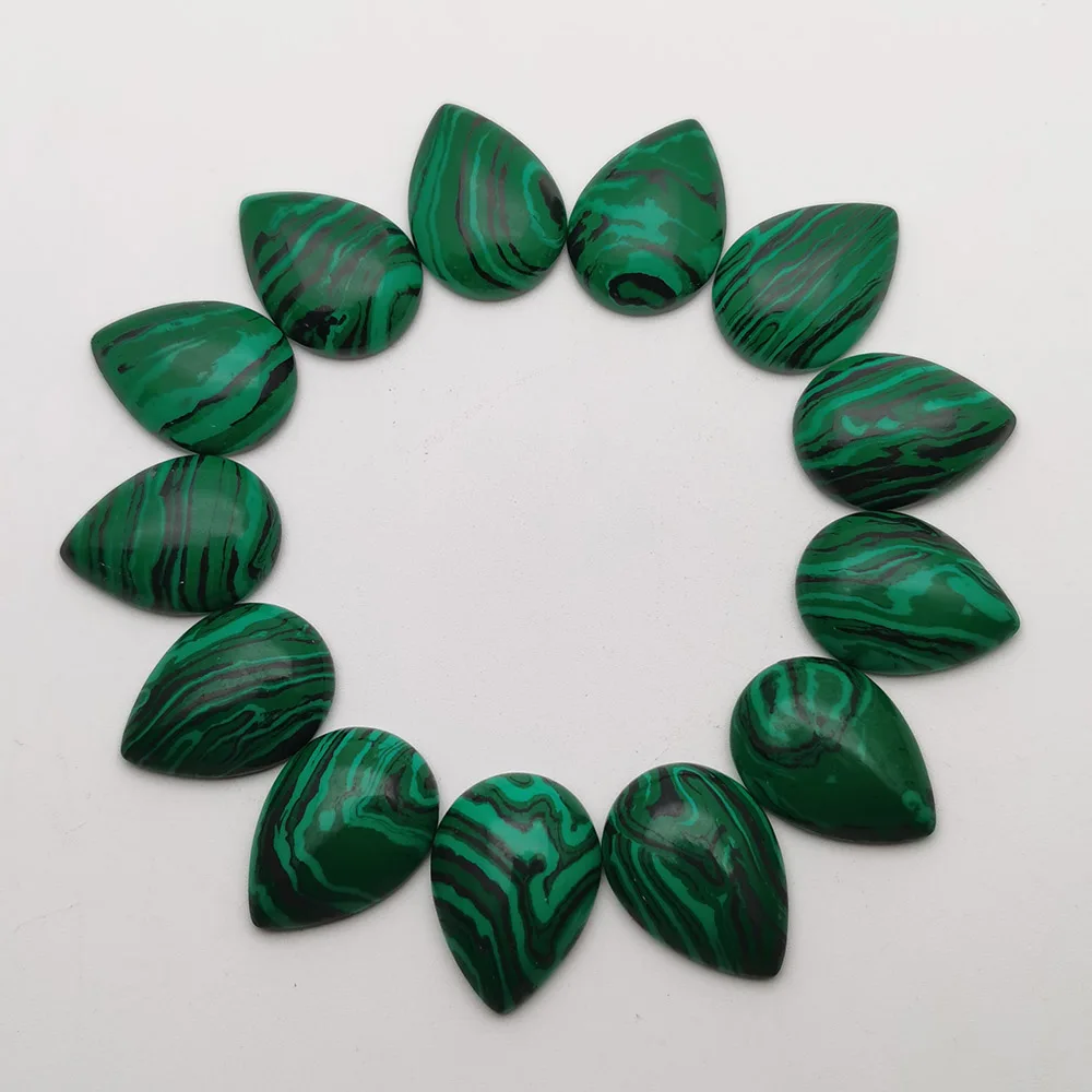 

Fashion synthetic malachite natural stone beads for jewelry making 25X18MM cab cabochon charms 20Pcs/lot Free shipping wholesale