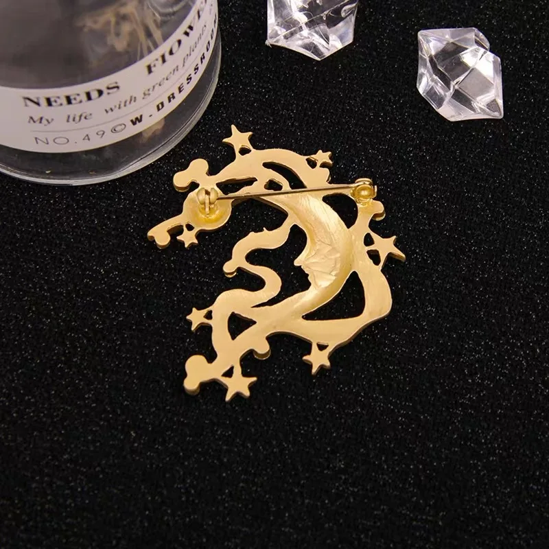 Винтажная брошь ручной работы в антиквариатном стиле с матосветильник Venus Лунная