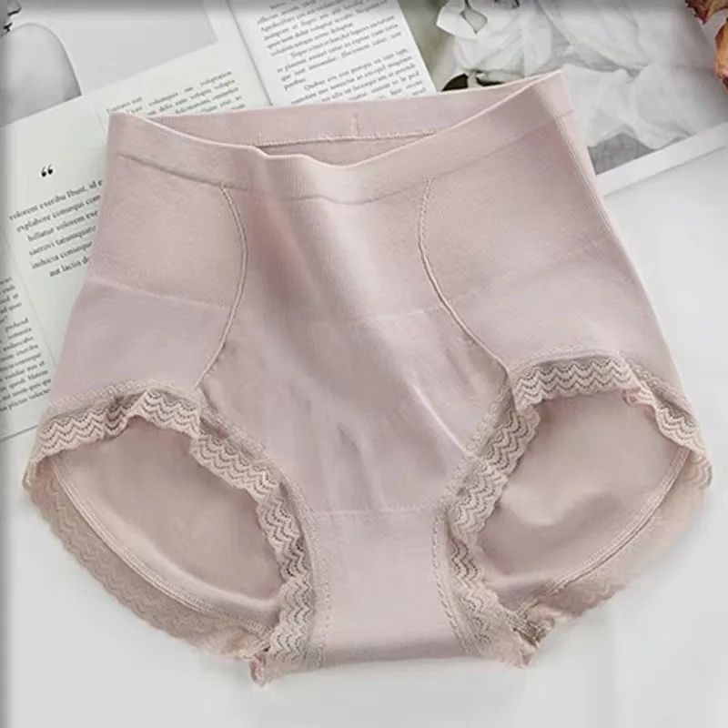 

High-waisted Large-size Underwear Women's Abdomen Hips Waist Sculpting Body Pure Cotton Comfortable and Seamless Women's Briefs
