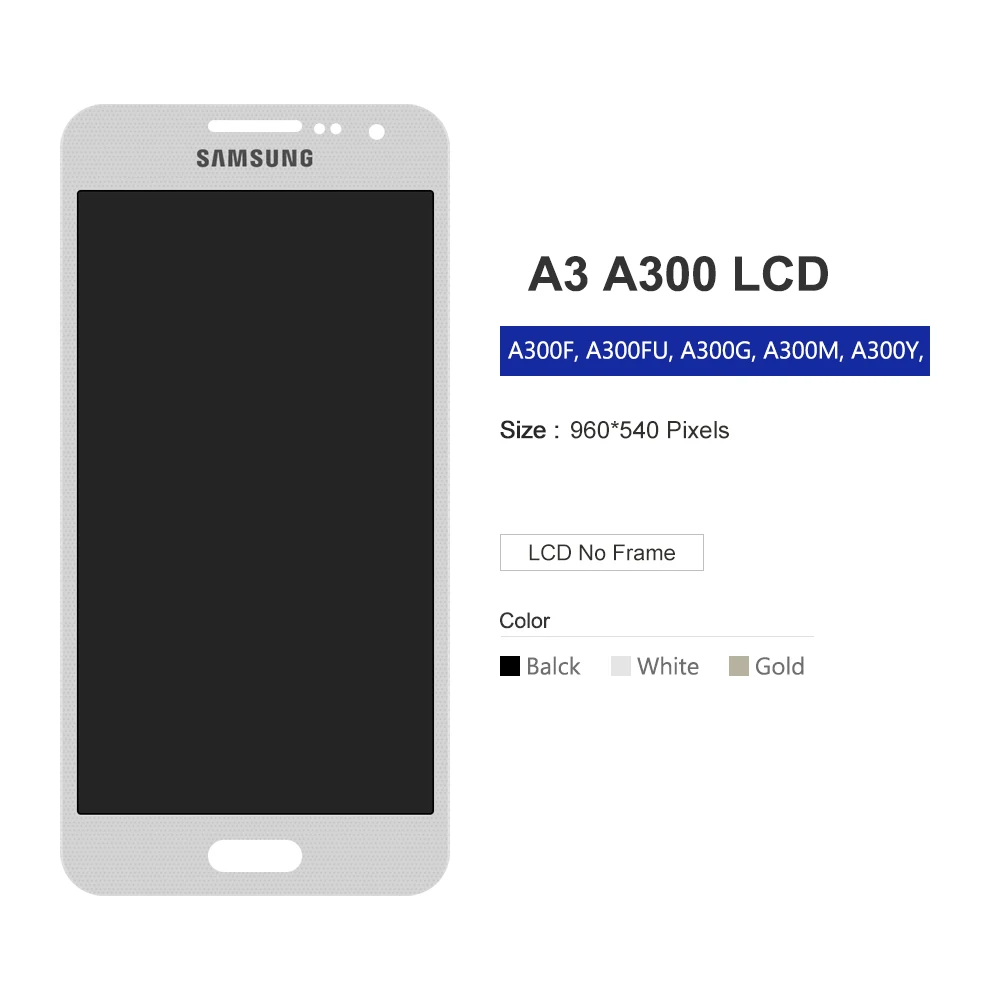 ЖК-дисплей 4 7 дюйма для Samsung Galaxy A3 2015 A300 A3000 A300F A300M с сенсорным экраном и
