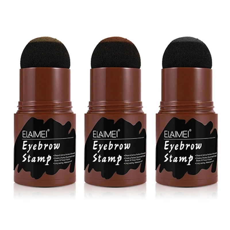 

Eyebrow Stamp Shaping Kit Professional Brow Powder Stamp Makeup with 10 Reusable Eyebrow Stencils 2 Eyebrow Pen Brushes Eyebrow