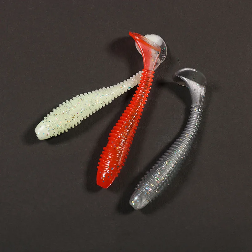 

Soft Lure Fishing Lure Leurre Souple 10Pcs/lot T Tail Bass 7.5cm 3g Fishing Tackle Worm Wobbler Isca Artificial Fishing Lures