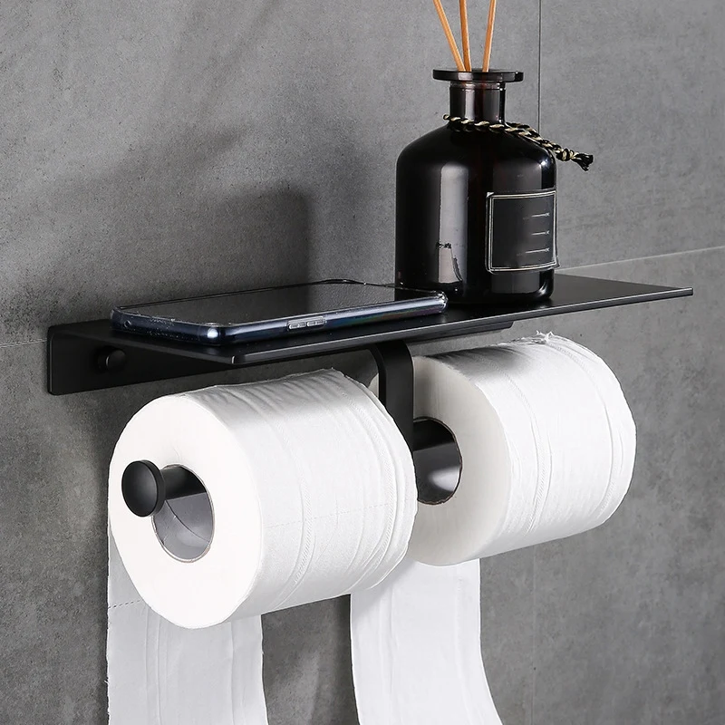 

Tissue Box Cover Aluminum Wall Mounted Bathroom Toilet Paper Roll Holder Tissue Box Toilet Paper Holder Car Tissue Box