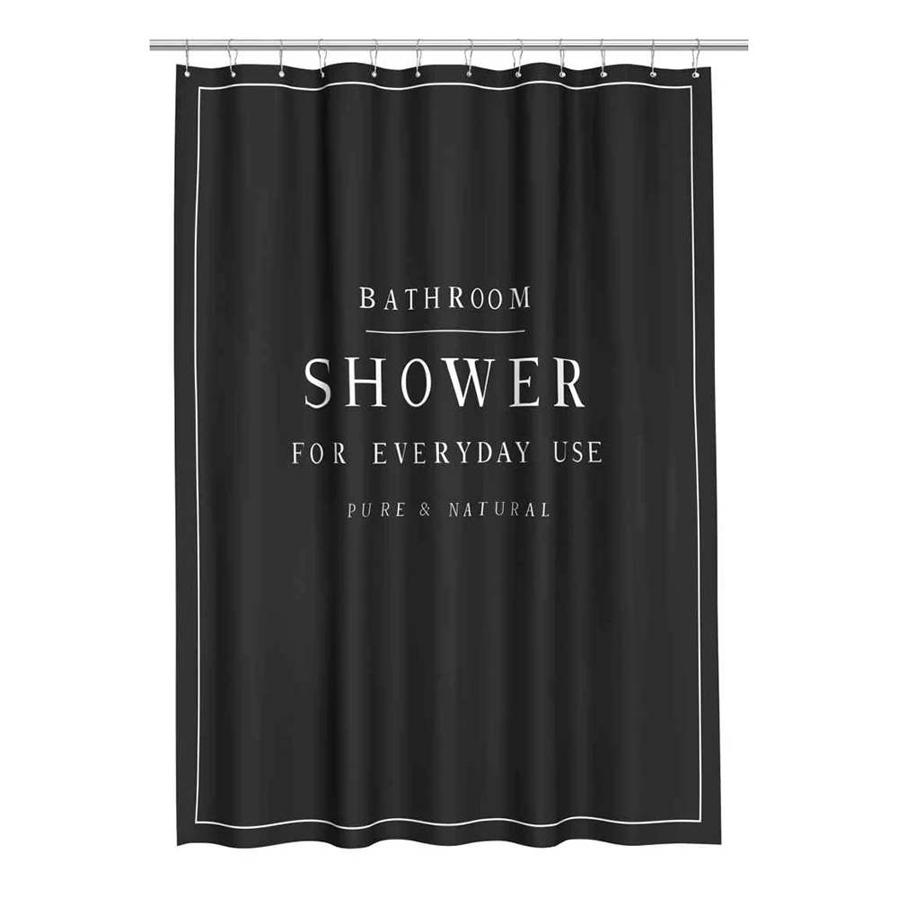 Занавески для душа из полиэстера водонепроницаемые белые черные | Дом и сад
