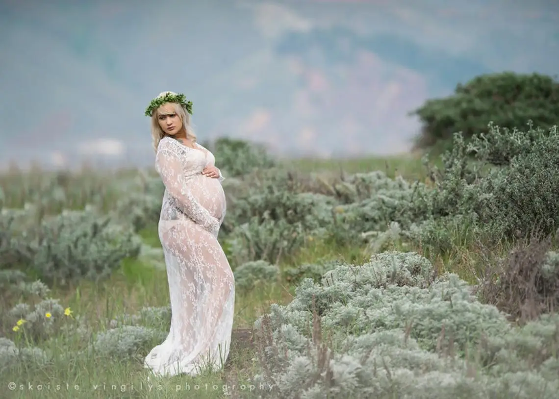 

Сексуальное платье для беременных красивое кружевное платье для беременных реквизит для фотосъемки Платье Макси