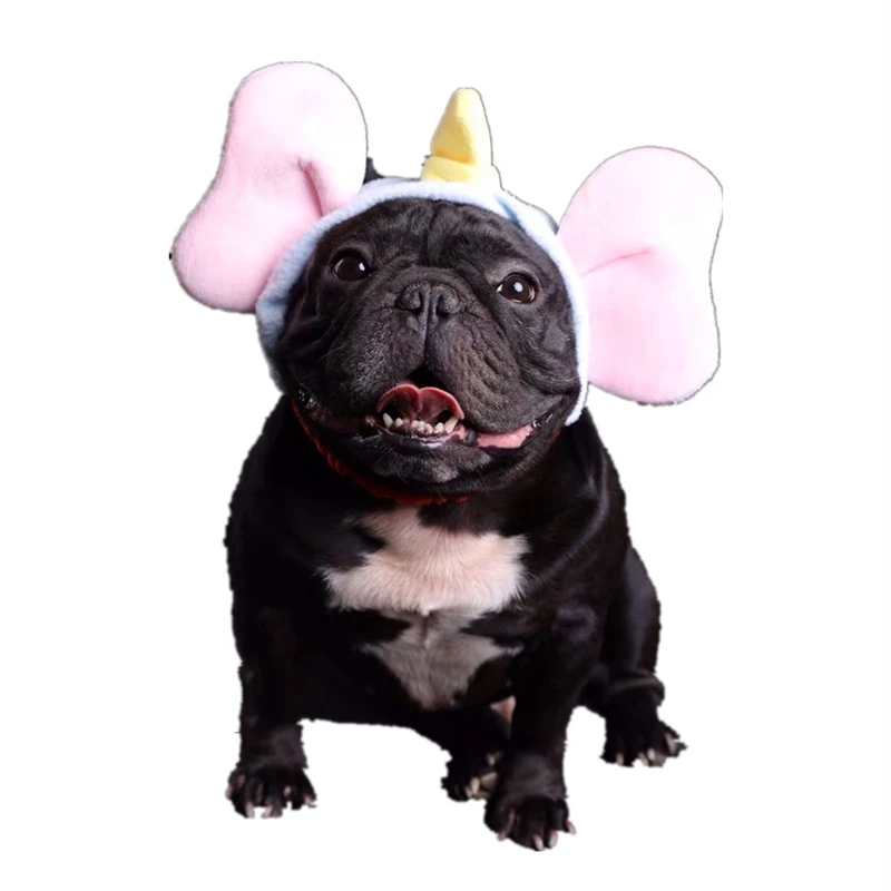 Pet Dog Big Ear Elephant Hat Transformation Cap French Bulldog Headgear Costume halloween Dogs Cosplay Party Dropshipping YFC01