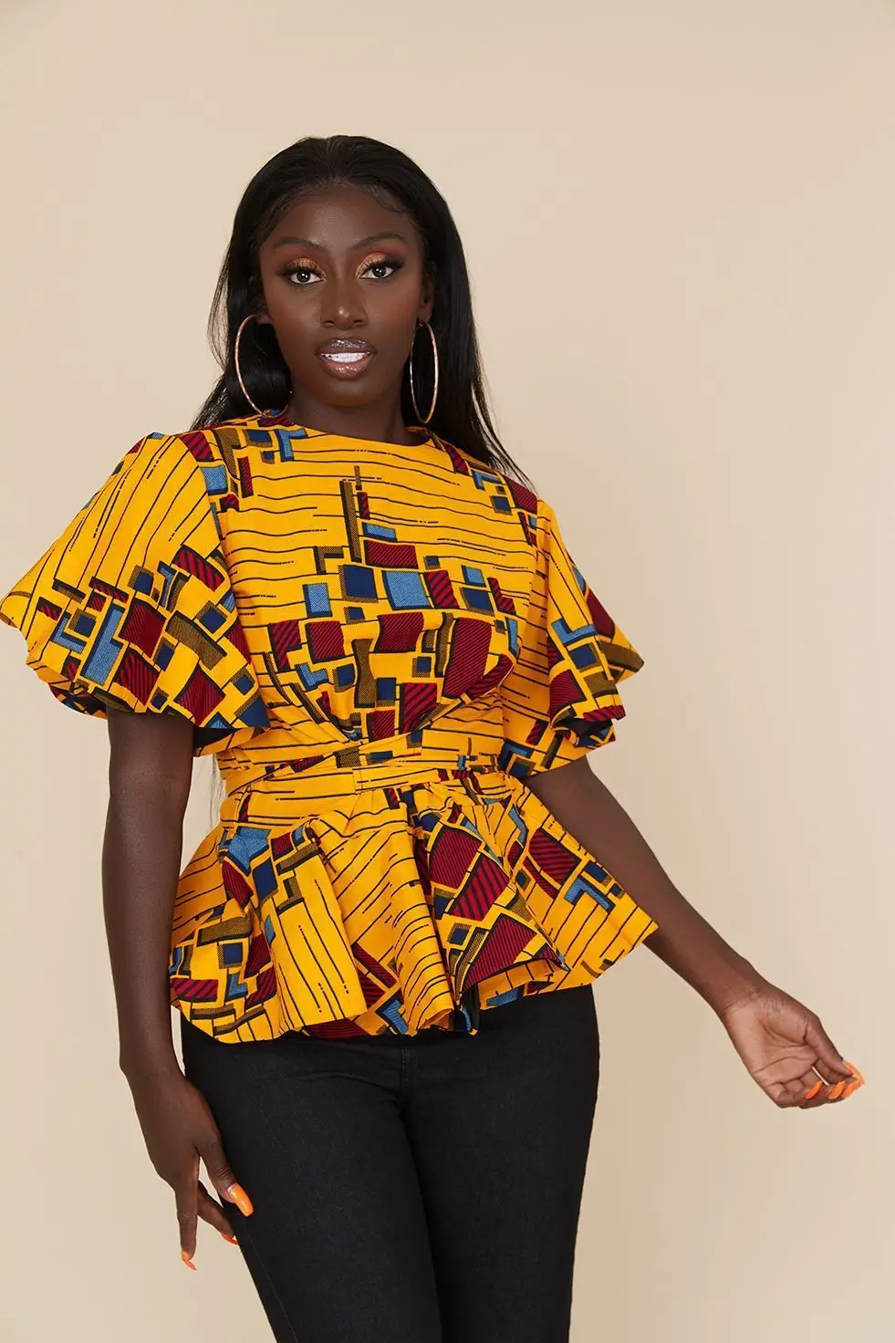 

African Clothes for Women 2021 Spring and Summer African Women Printing Short Sleeve T-shirt African Clothing