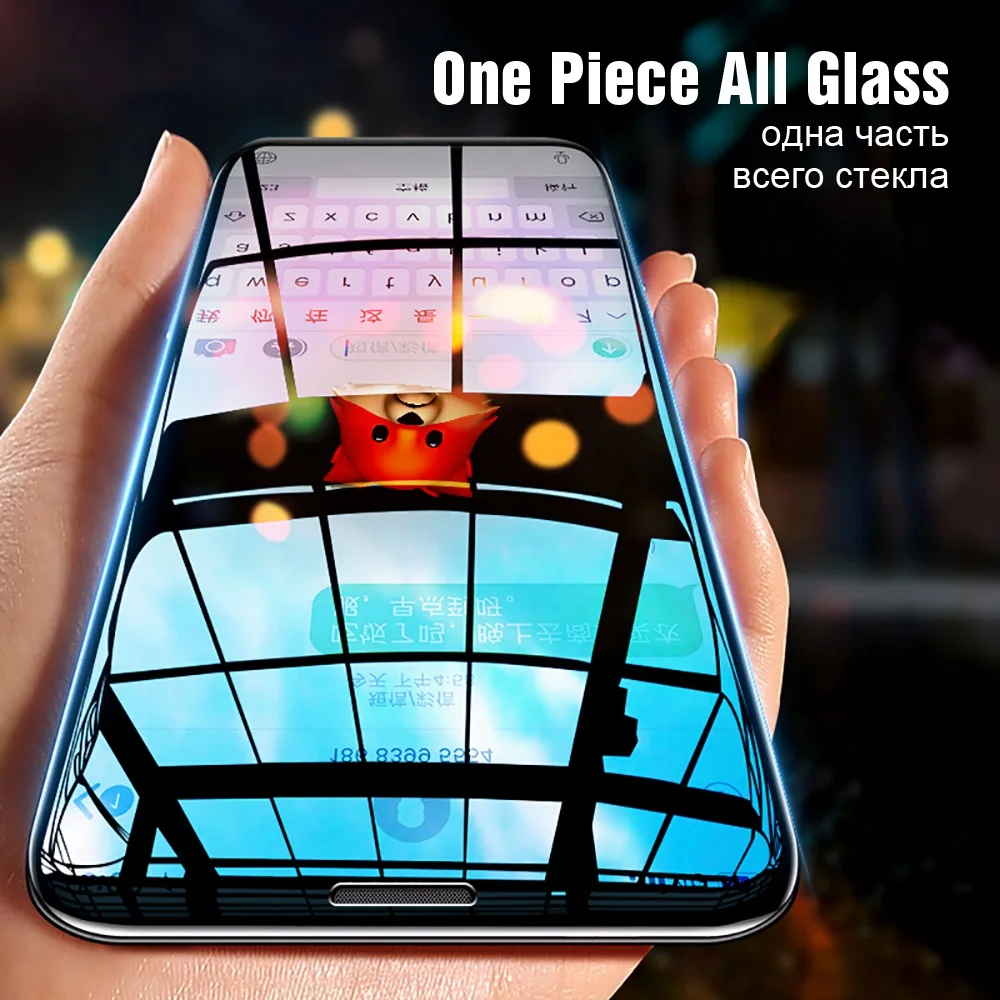 

Full Cover Glass on For iPhone 11 Pro Max X XS XR Tempered Screen Protector For iPhone 7 8 6 6S Plus 11 XR XS Max Glass Film