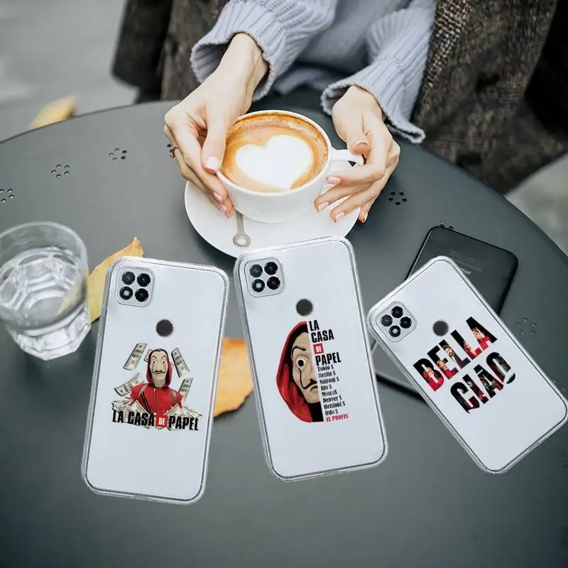 

Banknote House la casa de papel Phone Case Transparent for Xiaomi redmi note 8 9 10 11 t lite pro ultra mix 4 K40