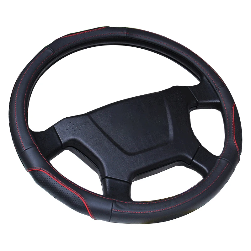 

Cow Leather Car Steering Wheel Cover Diameters 36 38 40 42 45 47 50CM For Auto Truck Bus Lorry Braid on Steering-Wheel Wrap