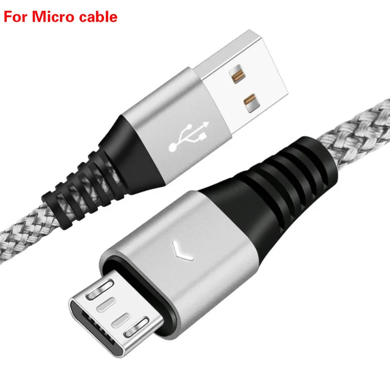 For Micro cable Usb-кабель 8Pin Micro USB type C зарядный кабель для iPhone X samsung S9 зарядный кабель Micro зарядный usb-шнур зарядный провод - Цвет: For Micro cable