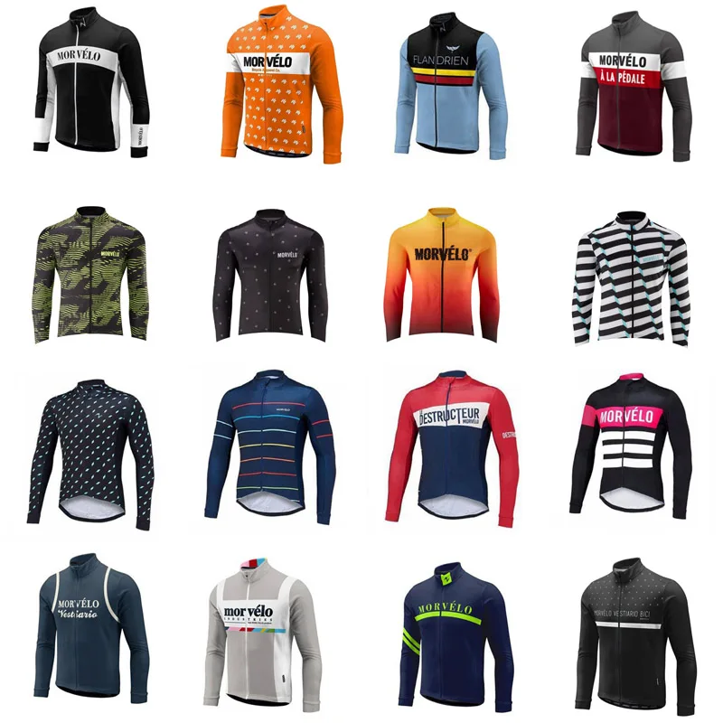 

Мужские Велоспорт Джерси с длинным рукавом шоссейные велосипедная форма с длинным рукавом рубашки с рисунком велосипеда, уличная спортивн...