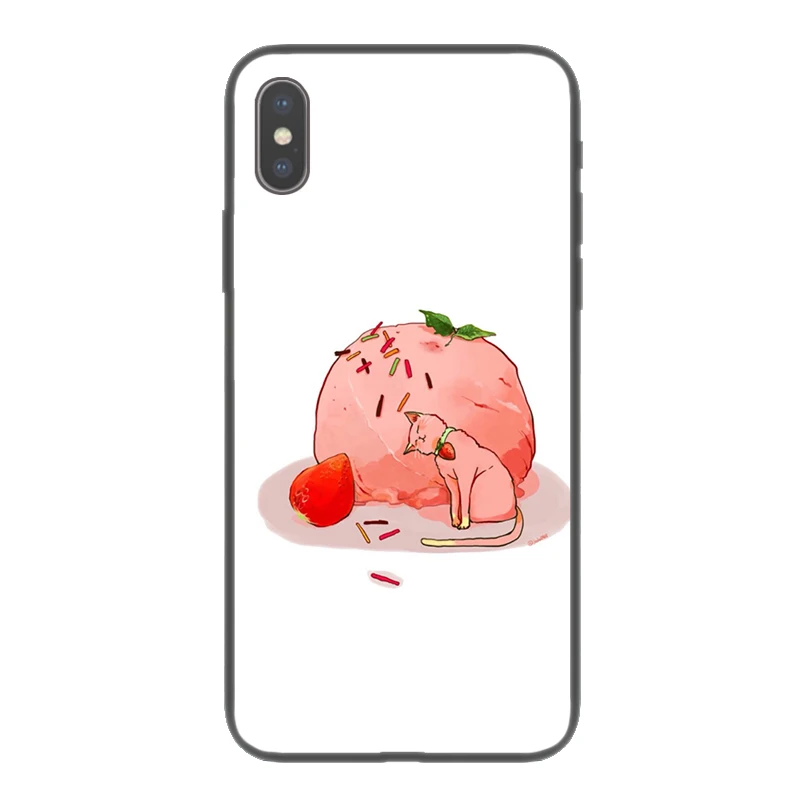 Простой мягкий ТПУ чехол для мобильного телефона с принтом цветов фруктов Модный