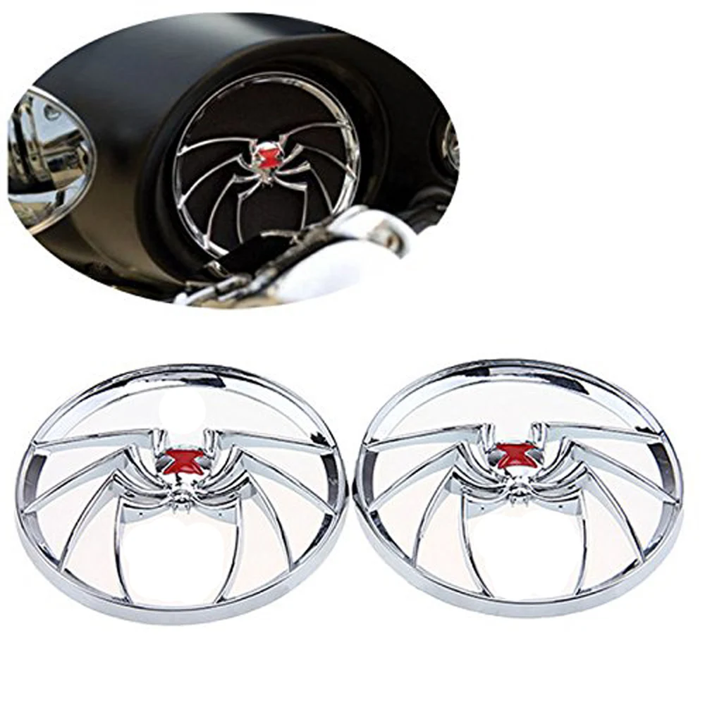 Хромированный чехол для мотоцикла 4 1/2 дюйма с креплением в виде динамика паука