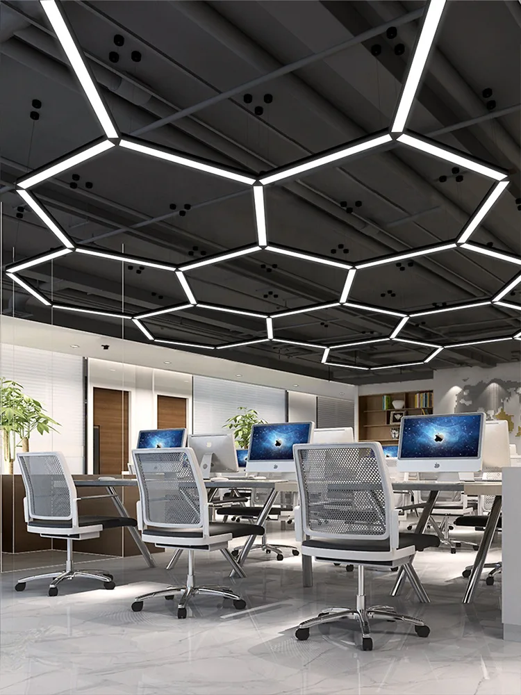 Светодиодная полосная Люстра для офиса современный креативный светильник