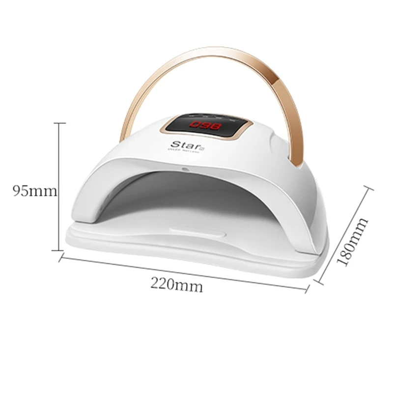 

Star2 72W Nail Lamp Portable UV LED Nails Dryer Gel Polish Curing Light Manicure Machine with 4 Timer Setting Smart LCD Display