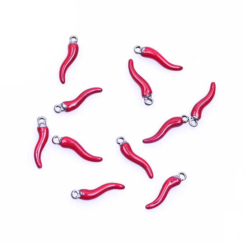 Lucky Horn Red Hot Pepper Charms овощ перец чили подвески для женских сережек | Украшения и