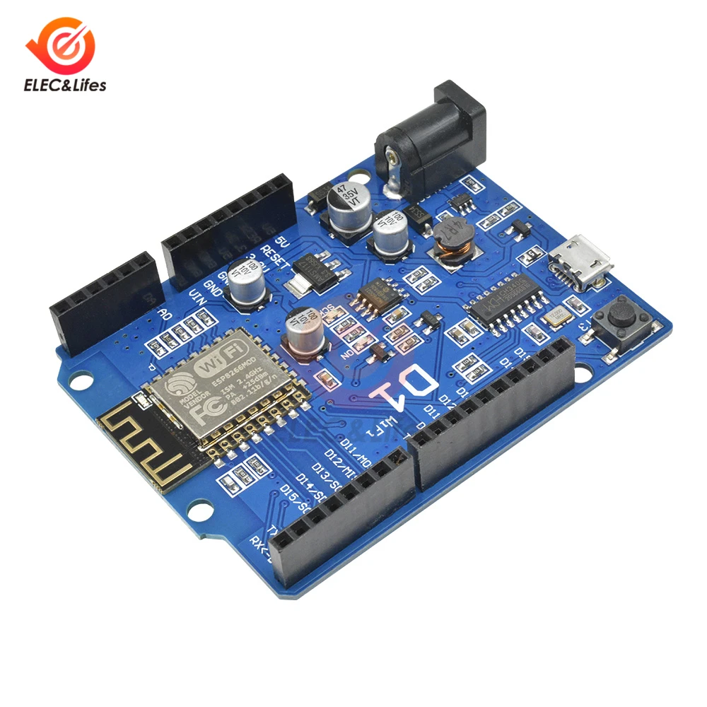 Беспроводная плата разработки для WeMos D1 esp8266 CH340 CH340G Wi-Fi Φ модуль OTA Arduino R3 Micro USB 3 В 5 |