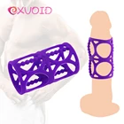 Силиконовый рукав для пениса EXVOID, увеличитель пениса, Кольца для пениса, стимуляция влагалища, задержка эякуляции, мужские долговечные секс-игрушки для мужчин для эрекции