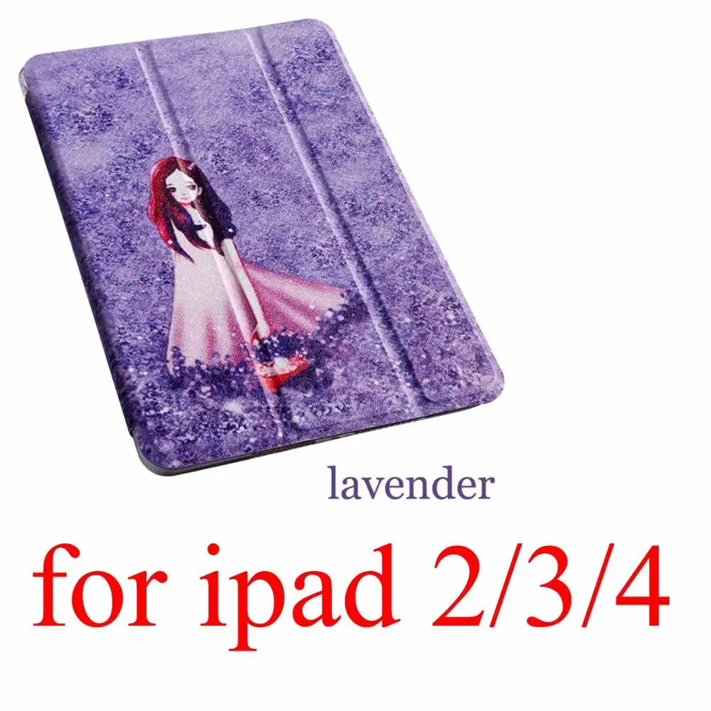 for pad 2 3 4 Чехол для планшета с мультипликационным принтом для Apple ipad 2 3 4 9,7 Pro Smart wake Sleep fundas fold Stand cardined cover capa bag для Air 1 2 - Цвет: for pad 2 3 4