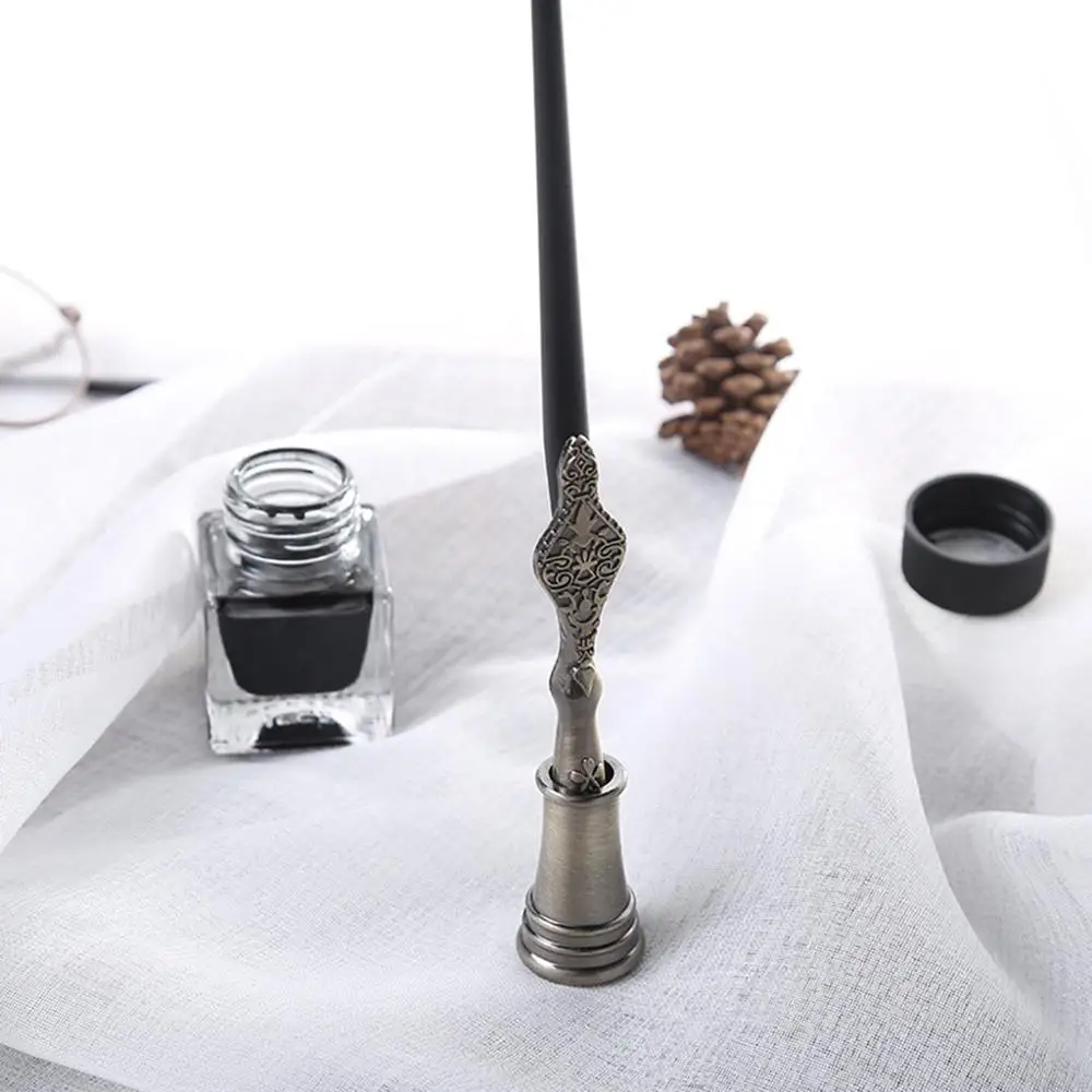 

Carving English Calligraphy Dip Pen Fountain with Writing Ink Nibs Set Office School Stationery Gift