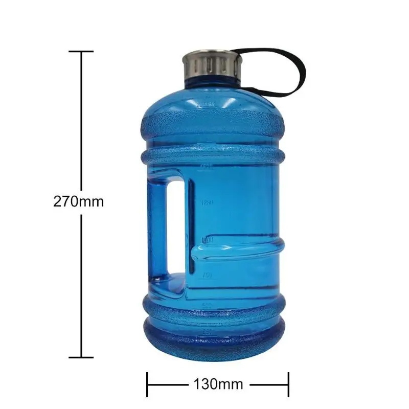 2.2L пластиковая бутылка для воды с большой емкостью, шейкер для уличных походов, герметичный, для тренировок, тренажерного зала, фитнеса, йоги, бутылка с большой чашкой, кувшин для воды