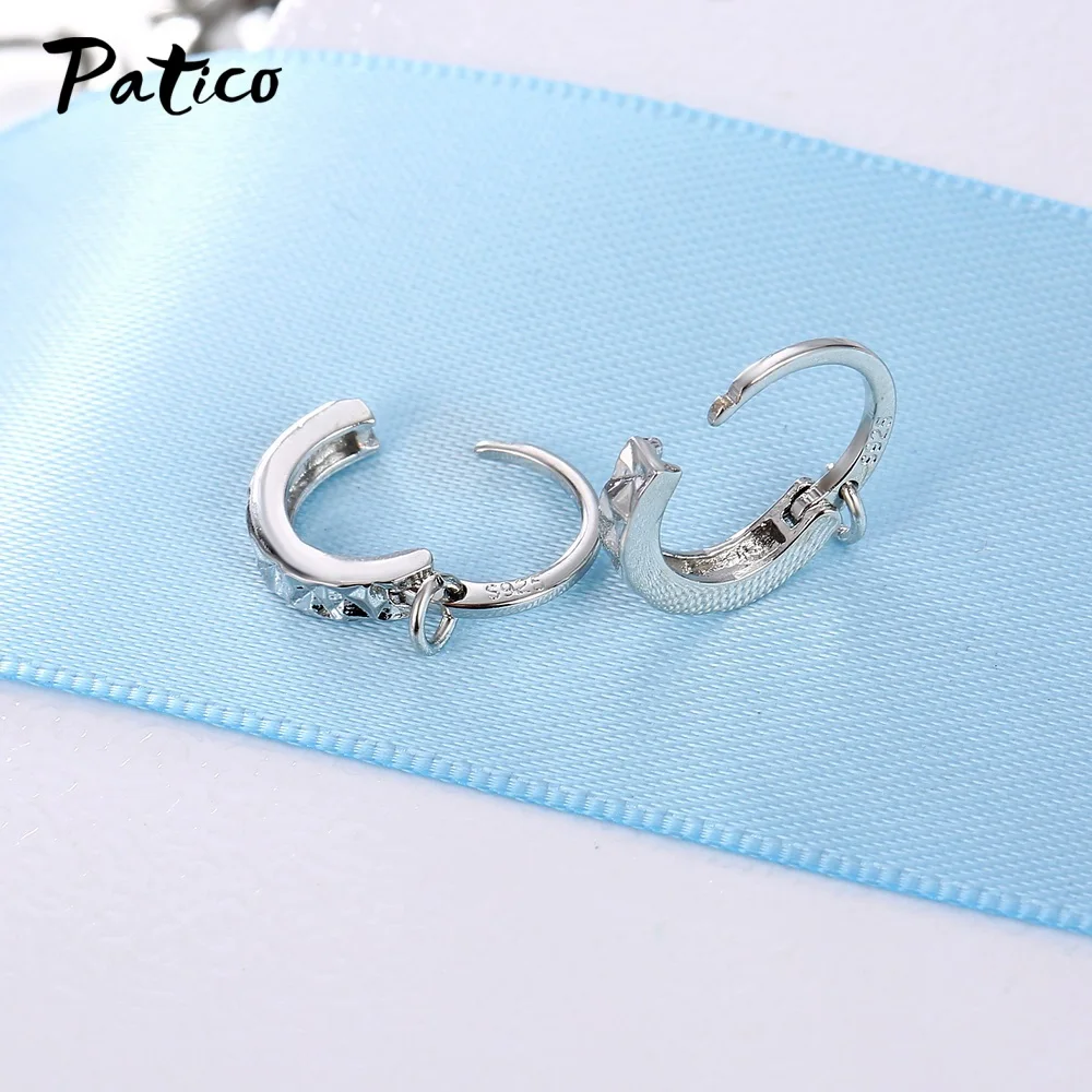 

Wholesale Women 925 Sterling Silver Earrings Hook Ear Wire Lever Back Open Loop DIY Jewelry Handmade Making Findings Component