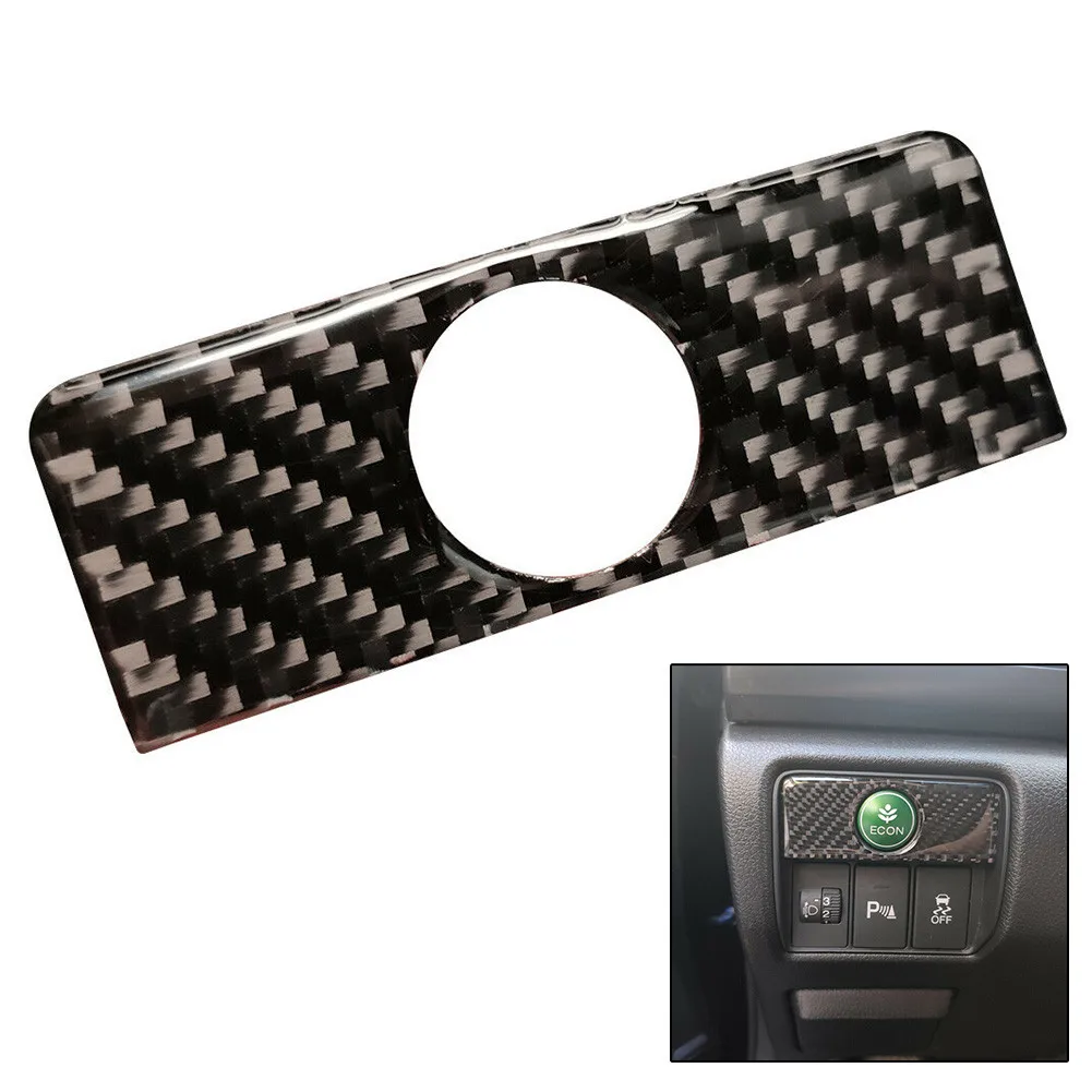 

Accessories Button Panel Carbon Fiber Cover Interior Parts Real 2013-2017