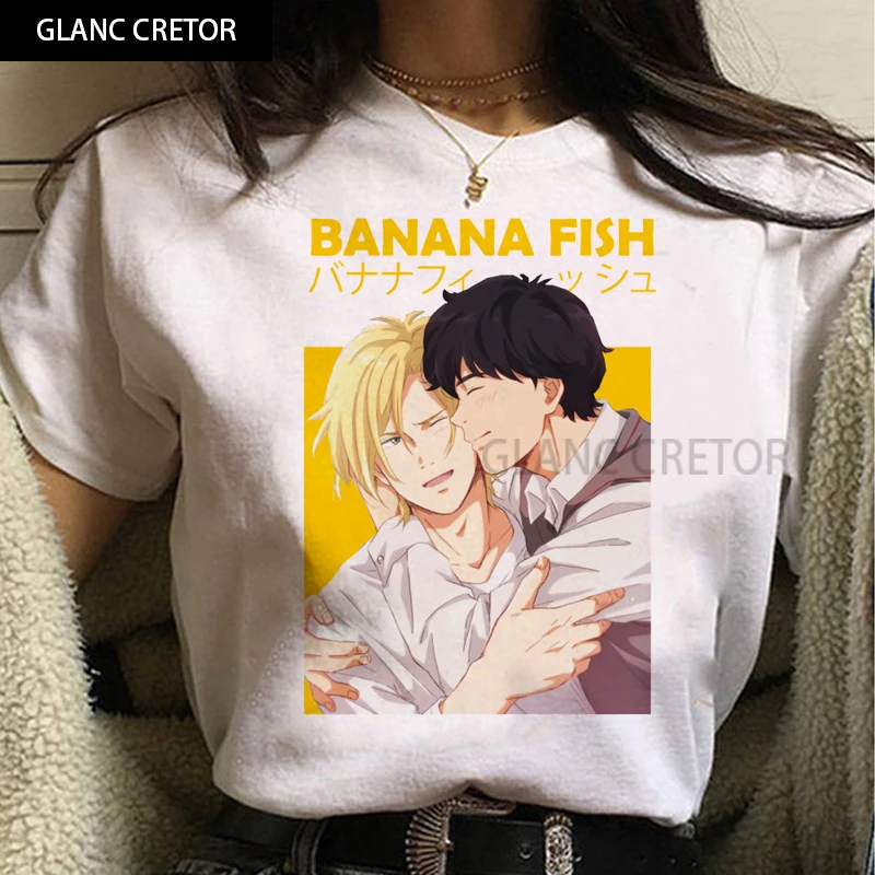 

Hot Japanese Anime Banana Fish Cartoon T-shirt Funny Manga Graphic Tees Unisex Tops Tshirt Male T Shirt Men Kawaii Summer Tops
