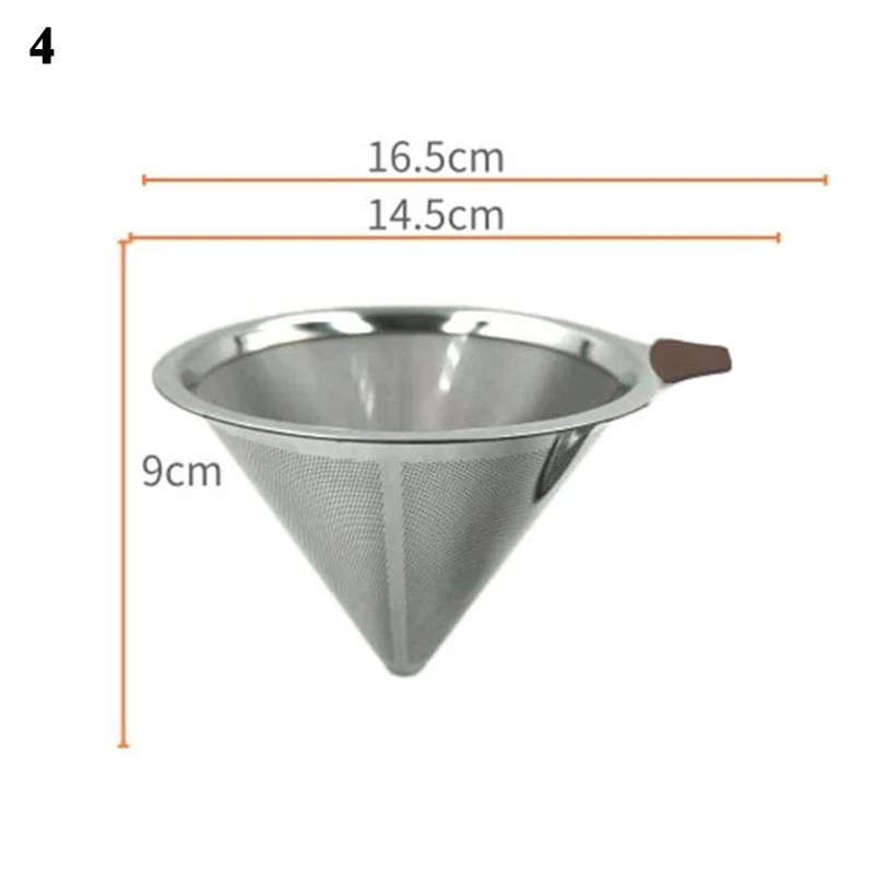 

2021 Hottest And Cheapest Stainless Steel Coffee Filter Holder Reusable Coffee Filters Dripper v60 Drip Coffee Baskets