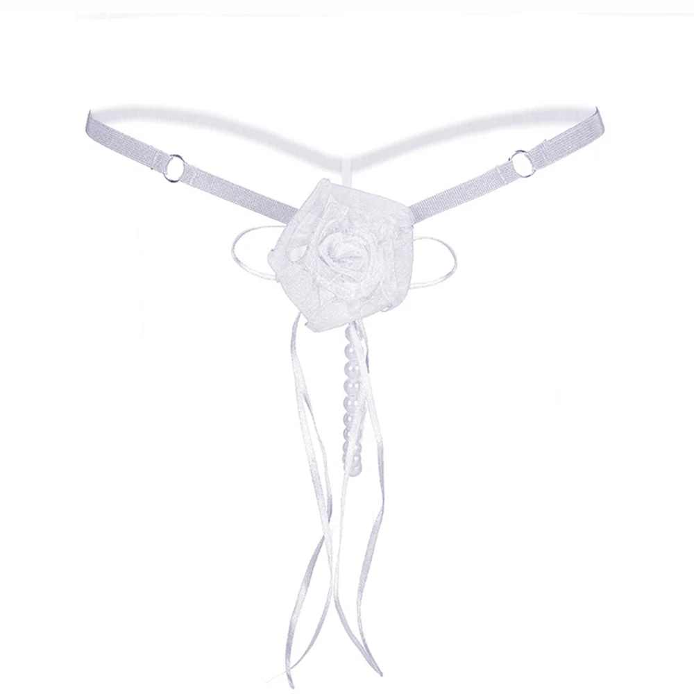 Розовые трусики сексуальное жемчужное нижнее белье с заниженной талией