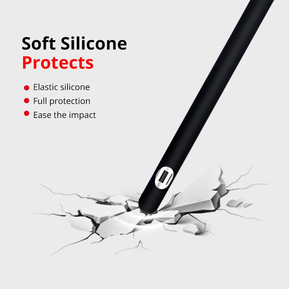 Цветной Мягкий силиконовый чехол для Apple Pencil 1 го цвета защитный планшета
