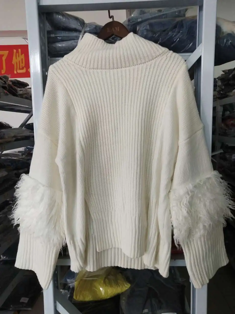 DEAT 2020 новый весенний Модный пуловер с воротником под горло рукавами-фонариками и