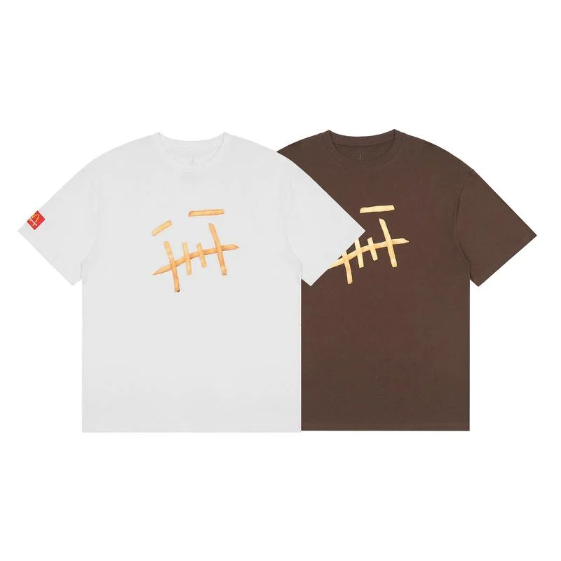 

22SS French Fries Grimace Print Pure Cotton EU Size TRAVIS SCOTT T Shirts Men Women Sports Style Summer Wholesale Clothes