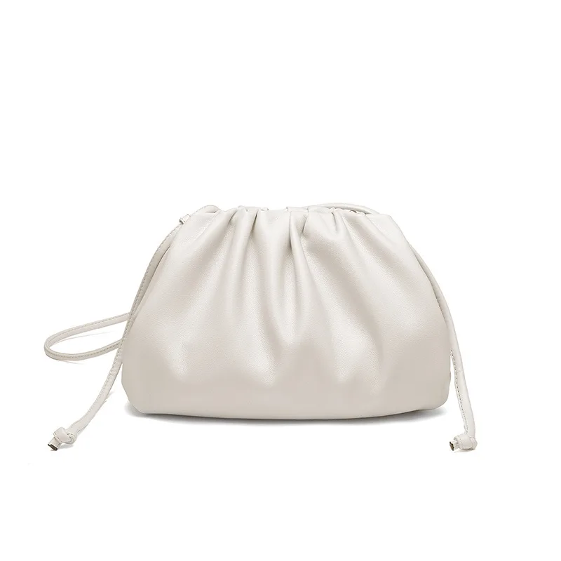 White 39x11x18cm Модная кожаная мягкая гофрированная большая сумка-мессенджер на плечо, Высококачественная женская дизайнерская сумка, повседневный клатч - Цвет: White 39x11x18cm